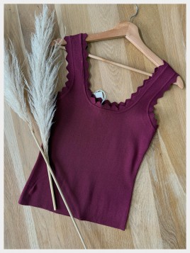 Top Mélusine bordeaux