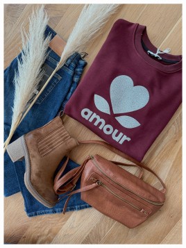 Sweat amour bordeaux