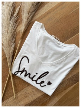 T-shirt Smile brun