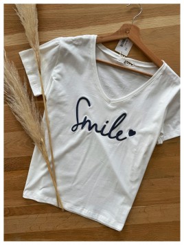 T-shirt Smile marine