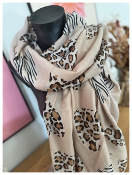 Foulard Coeurléo beige