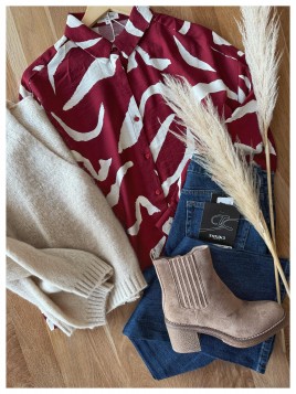 Chemise Melly Bordeaux