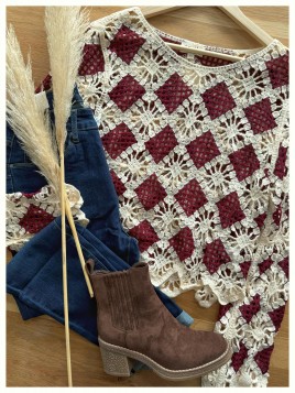 Pull Careen bordeaux