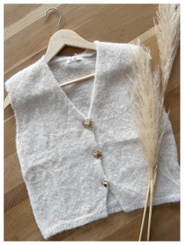 Gilet Adélie crème