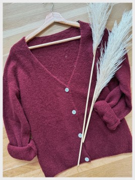 Gilet Odile bordeaux