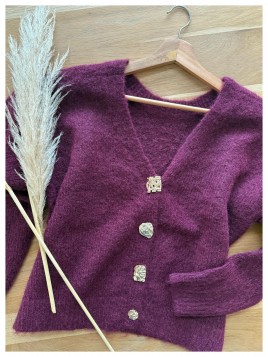 Gilet Pauline bordeaux