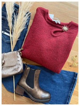 Pull Dounia bordeaux