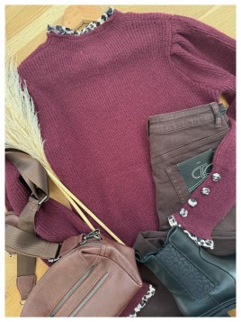 Pull Afaria bordeaux