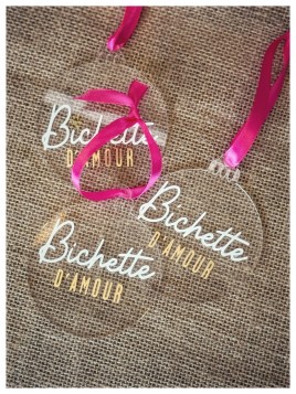 Boule de Noël Bichette d'amour