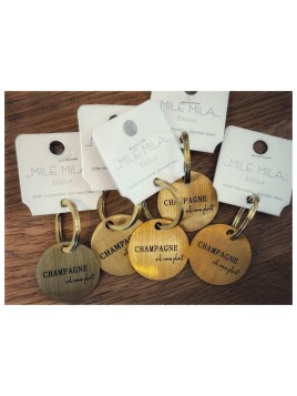 Porte clés Champagne sil...