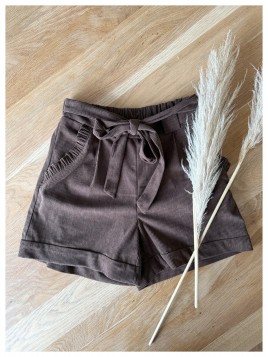 Short Ora velour brun
